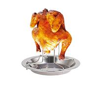 Chicken Grill Stand, Chicken Thigh Holder, Chicken Holder with Drip Tray Made of Stainless Steel, Non-Stick Chicken Turkey Roasting Dish Barbecue Baking Cooking Pots, BBQ Beer Can Cooking Utensils for