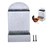 Chicken Grit And Oyster Shell Feeder - Metal Galvanised Steel Small Chicken, Portable Large Automatic Coop Accessories | For Indoors Or Outdoors, Chickens Ducks And Most Poultry