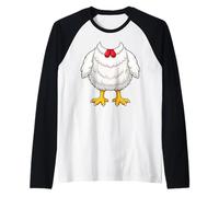 Chicken Halloween Graphic Cool Stylish Fun Chicken Costume Raglan Baseball Tee