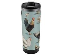 Chicken Happy Travel Mug Stainless Steel Drinking Cup