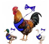 Chicken Harness and Leash Set Blue m Mesh Breathable Duck Training Harness Pets Leashs for Goose Hen Rooster Parrots Dog Kitten