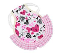 Chicken Harness for Duck Cute Plaid Print Ruffle Hem Pet Walking Harness Comfortable and Breathable Vest Harness for Chicken Duck Goose (Heart Shape)