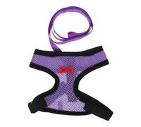 Chicken Harness Purple and Leash Set with Adjustable Chest Strap