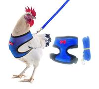 Chicken Harness with Matching Leash Comfortable Breathable Fashionable Hen Vest Suitable for Duck Pet Chicken Harness and Leash for Hens (M)