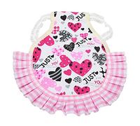 Chicken Harness with Plaid Print Ruffle Hem, Comfortable Breathable Fabric, Soft and Durable - Stylish Design, Elastic Band for Easy Wear, Ideal for Chicken Duck Goose (Heart Shaped)