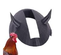 Chicken Hat, Black Horned Hen Headwear with Adjustable Strap, Small Animal Safety Cap for Pet Birds, Parrots, Hens, Fun Costumes for Chickens and Poultry Dress-Up Or Farmyard Photo
