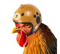 Chicken Hat for Hens,Funny Chicken Hard Hat with Strap | Safety Headgear, Small Animal Headwear, Pet Bird Costumes for Indoor and Outdoor Use