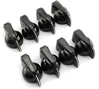 Longdex Chicken Head Knob 8PCS Black Vintage Guitar Amplifier Potentiometer Knob with Set Screw
