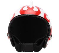 Chicken Helmet Funny Safety Hat Adjustable Headgear for Birds Parakeets Small Pets Plastic 3.5x3.5x3.5cm (red flame)