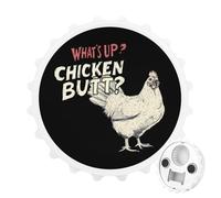 Chicken Hen What 2 in 1 Magnetic Beer Bottle Opener Fridge Magnets Easy Storage Gift for Men Women White-Style