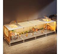 Chicken House for 4 Chickens Outdoor with Creative Appearance, Small Chicken Coops for 2-4 Chickens Easy to Assemble, Rabbit Cage Indoor and Outdoor(147 * 39 * 45cm)