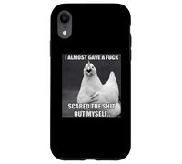 Chicken I Almost Gave A Fuck Funny Farm Animal Meme Case for iPhone XR