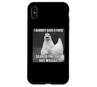 Chicken I Almost Gave A Fuck Funny Farm Animal Meme Case for iPhone XS Max
