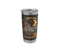 Chicken I Don't Give A Flying Funny Cluck Witch Humor Stainless Steel Insulated Tumbler