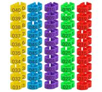 Chicken Identification Bands, Numbered Chicken Tag for Legs - Chicken Leg Rings Clips, Poultry Thigh Numbered Bands Tags, Portable Colorful Chicken Identification Bands Chicken Thigh Rings Clip Hill