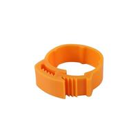 Chicken Identification Leg Bands, Chicken Identification Leg Rings Multicolor Adjustable Clip On Plastic No Number 35 pcs(Orange)
