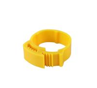 Chicken Identification Leg Bands, Chicken Identification Leg Rings Multicolor Adjustable Clip On Plastic No Number 35 pcs(Yellow)