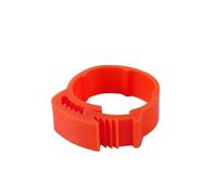 Chicken Identification Leg Bands, Chicken Identification Leg Rings Multicolor Adjustable Clip On Plastic No Number 35 pcs(Red)