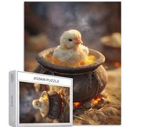 Chicken in The Magic Pot 1000 Piece Jigsaw Puzzles for Adults Halloween Humor Scene Art Jigsaw Puzzle Challenging Family Activity Games Colorful DIY Craft Puzzle for Home Decor Gifts 20×27 Inches