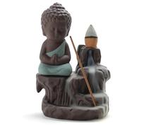 CHICKEN Incense Waterfall Backflow Incense Burner Creative Purple Sand Little Monk Home Office Decoration Backflow Incense Burner(A)