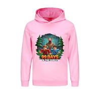 Chicken Jockey Boys Hoodies 99 Nights in The Forest Kids Anime Graphic Sweatshirt Girls Pullover Hoody Cotton Jumper Game Clothes (UK, Age, 7 Years, 8 Years, Regular, Pink)