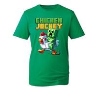 Chicken Jockey T-Shirt, Ride Games Movie Tshirt, Gamer Chicken Shirt, Funny Gift Birthday Unisex Kids Adult Top (Irish Green, S)