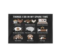 Chicken Keeper Spare Time Infographic Pattern Wooden Jigsaw Puzzles Challenging and Educational Masterpieces Puzzle 500 Piecing