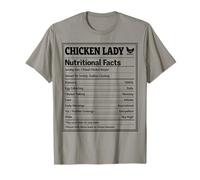 Chicken Lady Nutritional Facts Backyard Farming Poultry T-Shirt