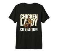 Chicken Lady Superhero Urban Silkie Chicken Whisperers Mom Premium T-Shirt