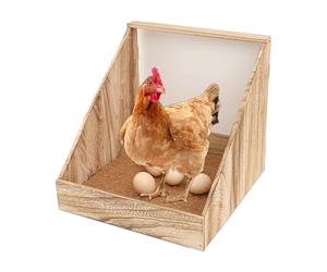 Chicken Laying Boxes - Single Compartment Coop, Egg Laying House | Easy Assemble Poultry Egg Storage Unit, Durable Hen Duck Nesting Box With Interior For Backyard Farm Domestic Birds