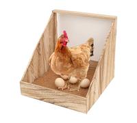 Chicken Laying Boxes - Wooden Nest with Pads Perch - Nesting Boxes for Chicken Coop - for Hen Gallinas Coops House Winter Poultry Roosting Farm Quails