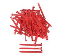 Chicken Leg Bands Numbered Poultry Identification Rings Reusable Durable PP Material for Chickens Ducks Geese Pigeons 1 100 Count 100 Pieces (red)