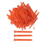 Chicken Leg Bands Numbered Poultry Identification Rings Reusable Durable PP Material for Chickens Ducks Geese Pigeons 1 100 Count 100 Pieces (Orange)