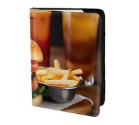 Chicken leg burger drink print Passport Cover, Passport Holder Cover Wallet Passport Wallet Case for Cards and Documents