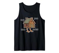 Chicken Leg Hut Anatomy Slavic Witch Folklore Tank Top