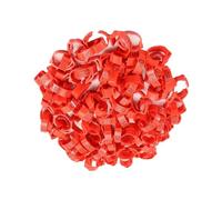 Chicken Leg Poultry Identification Rings, 100 Pcs Multicolor Multiple Sizes Poultry And Pigeon Foot Rings(Poultry Red,Inner Diameter 8mm-Height 6mm)