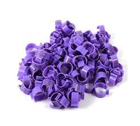 Chicken Leg Poultry Identification Rings, 100 Pcs Numbered Poultry Leg Rings Multicolor 1.6cm Inner Diameter For Chicken Duck Goose(Purple)