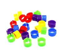 Chicken Leg Poultry Identification Rings, 100 Pcs Plastic Bird Leg Rings 8mm Inner Diameter Multicolor For Pigeons Parrots Chickens(Mix Color)