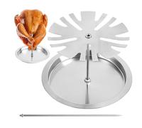 Chicken Leg Rack, Drumstick Rack for Grilling, Stainless Steel Drumsticks Chicken Roaster Grill Rack, 15 Slots Roaster Stand with Drip Tray, Grill Accessories for Grill Oven Picnic