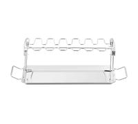 Chicken Leg Rack, Foldable Grill Holder, Medium Size BBQ Tool Outdoor Cooking Accessory, Chicken Rack with Stable Design, Barbecue Tool for Picnic Backyard Portable Size Various Function