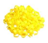 Chicken Leg Ring 100PCS Inner Diameter 16/18/20/25mm 7 Colors Plastic Open Type Buckle Chicken Duck Goose Foot Ring Poultry Farming Equipment(Yellow 100PCS,20mm)