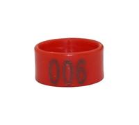 Chicken Leg Ring 100pcs Inner Diameter 2.0/1.8/1.6cm Plastic Open Type Buckle Chicken Duck Goose 6 Colors Digital Foot Ring Poultry Farming Equipment(Red,1.6cm)