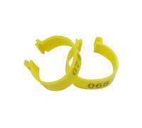 Chicken Leg Rings 20mm Chicken Digital Clip Ring Plastic Identification NO. 1-100 Poultry Foot Coop Feeding Supplies 100 Pcs(Yellow)