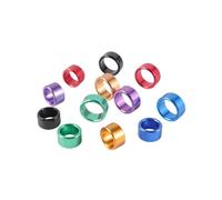 Chicken Leg Rings 20Pcs Inner Diameter 8/10mm High 6mm Aluminum Foot Ring Pigeon Training Flight Competition Bird Supplies(Mix colors,10 x 6mm( ID x H ))