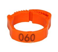 Chicken Leg Rings 30/50PCS Chicken Foot Ring 6 Colors Numbered Identification Leg Rings Clip For Poultry Chickens Ducks Geese Parrot(Orange,30PCS)