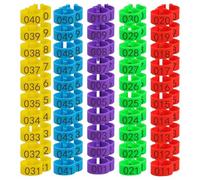 Chicken Leg Rings Clip-on Band Tags, Numbered Poultry Rings, Identification Tools, Strong Round Label Rings for Duck Pigeons, Easy Markings for Breeding Tracking Farm Hyard Birds Man