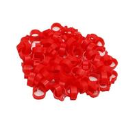 Chicken Leg Rings Pigeons Rings 8mm Bayonet Identification Ring Opening Pigeon Color Foot Supplies Bird Appliances 100 Pcs(Red)