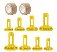 Chicken Leg Splint, 8pcs Adjustable Poultry Leg Support With Self Adhesive Bandage for All Growth Stages Broken Feet Osteoarthritis, Curled Toes, Splay Legs