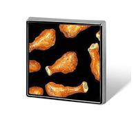 Chicken Legs Print Square Badge Cute Heart Brooch Pins Button Badges for Backpack Jackets Hats Decor