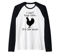 Chicken Livestock Showing Poultry State and County Fair Show Raglan Baseball Tee